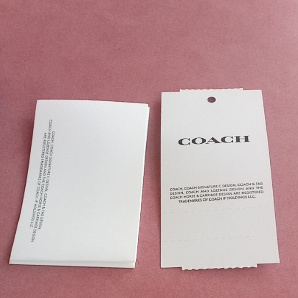 NWT Spring Easter Coach Carriage Strawberry Haze Leather Handbag Wristlet - Picture 10 of 16